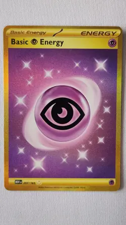 Basic Psychic Energy 207/165 Pokemon Card TCG 151 Gold Hyper Rare Holo NM - Image 1