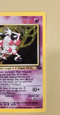 1999 Pokemon Jungle Mr. Mime Holo - see video of Holo & Card - Image 4