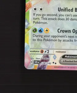 Terapagos ex 128/142 Stellar Crown Ultra Rare Holo Pokemon Card LP+ - Image 5