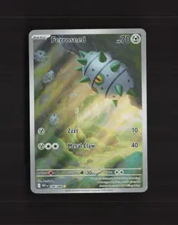 Ferroseed 148/086 SV11W: White Flare Full Art Ultra Rare Holo Pokemon Card NM - Image 1