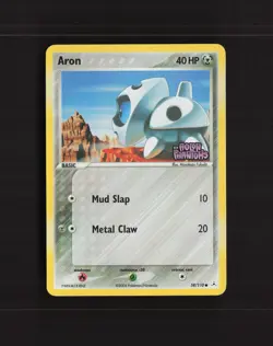 Aron 58/110 EX Holon Phantoms Reverse Holo Stamped Pokemon Card LP+ - Image 1