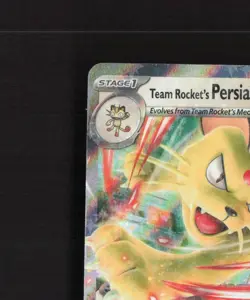 Team Rocket's Persian ex 150/182 Destined Rivals Ultra Rare Holo Pokemon Card NM - Image 3