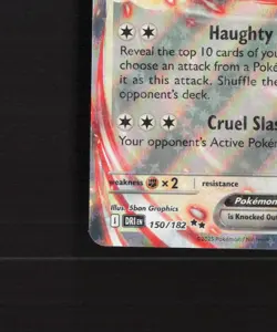 Team Rocket's Persian ex 150/182 Destined Rivals Ultra Rare Holo Pokemon Card NM - Image 5