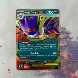 Mega Gengar ex 056/094 Phantasmal Flames Ultra Rare Holo Pokemon Card NM - Image 1