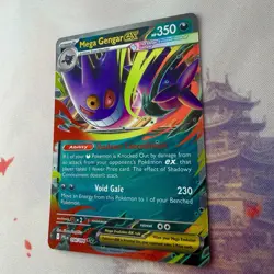 Mega Gengar ex 056/094 Phantasmal Flames Ultra Rare Holo Pokemon Card NM - Image 2