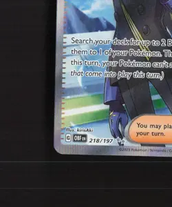 Geeta 218/197 Obsidian Flames Full Art Ultra Rare Holo Pokemon Card LP+ - Image 5