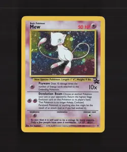 Mew 9 WOTC Promos Black Star Promo Holo Pokemon Card MP - Image 1
