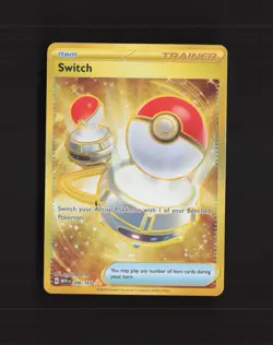 Switch 206/165 Scarlet & Violet 151 Full Art Gold Secret Rare Pokemon Card NM - Image 1