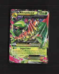 Mega M Sceptile EX 8/98 Ancient Origins Ultra Rare Holo Pokemon Card DMG - Image 1