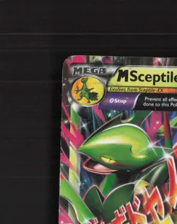 Mega M Sceptile EX 8/98 Ancient Origins Ultra Rare Holo Pokemon Card DMG - Image 3