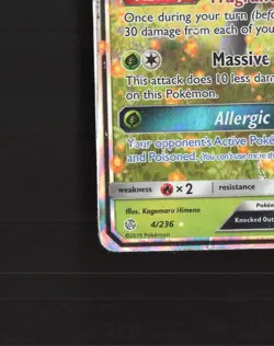 Vileplume GX 4/236 Sm-Cosmic Eclipse Ultra Rare Holo Pokemon Card DMG - Image 5