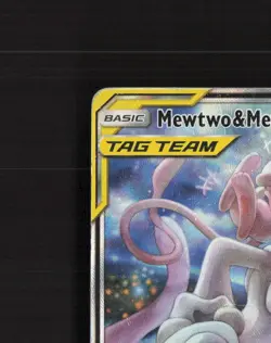 Mewtwo & Mew GX SM191 Sun & Moon Full Art Black Star Promo Holo Pokemon Card DMG - Image 3