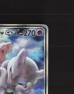 Mewtwo & Mew GX SM191 Sun & Moon Full Art Black Star Promo Holo Pokemon Card DMG - Image 4