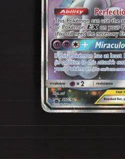 Mewtwo & Mew GX SM191 Sun & Moon Full Art Black Star Promo Holo Pokemon Card DMG - Image 5