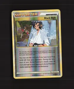 Black Belt 85/102 Triumphant Reverse Holo Pokemon Card LP - Image 1