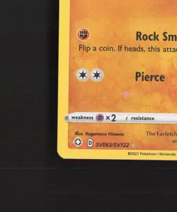 Galarian Farfetch'd SV063/SV122 Shining Fates Shiny Holo Rare Pokemon Card NM - Image 5