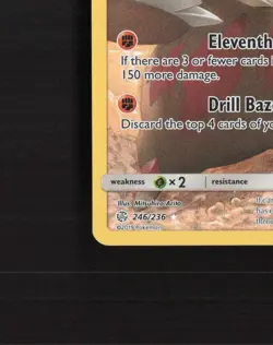 Excadrill 246/236 Cosmic Eclipse Full Art Secret Rare Holo Pokemon Card LP - Image 5