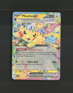 Pikachu ex 057/191 Surging Sparks Ultra Rare Holo Pokemon Card LP+ - Image 1