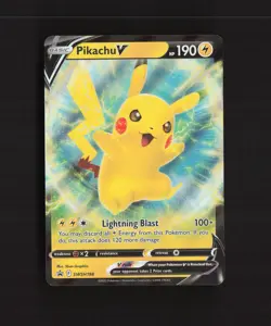 Pikachu V SWSH198 Sword & Shield Black Star Promo Holo Pokemon Card NM - Image 1