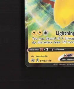 Pikachu V SWSH198 Sword & Shield Black Star Promo Holo Pokemon Card NM - Image 5