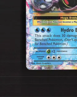 Mega M Blastoise EX 22/108 Evolutions Ultra Rare Holo Pokemon Card DMG - Image 5