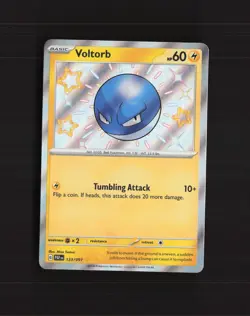 Voltorb 133/091 SV: Paldean Fates Shiny Holo Rare Pokemon Card NM - Image 1