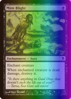 MTG Magic the Gathering Mire Blight (104/280) Zendikar MP FOIL - Image 1