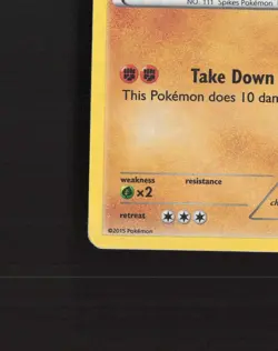 Rhyhorn 8/12 McDonalds 2015 Promos Holo Rare Pokemon Card MP - Image 5