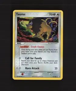 Tauros 12/100 EX Crystal Guardians Holo Rare Pokemon Card LP+ - Image 1