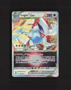 Lugia VSTAR 139/195 Silver Tempest Ultra Rare Holo Pokemon Card NM - Image 1