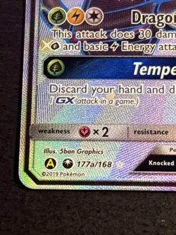 Shiny Rayquaza GX 177a/168 Pokemon TCG Hidden Fates Full Art Holo Foil Card LP - Image 5