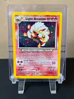 2000 Light Arcanine 12/105 Holo Rare Pokemon Card - Neo Destiny Set - Image 1
