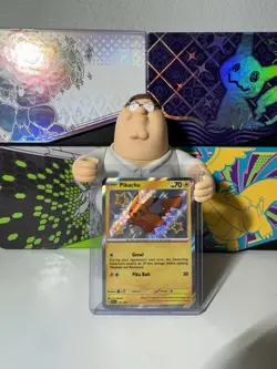 Pokemon Pikachu TCG Holo Shiny Rare Card Paldean Fates - Image 1