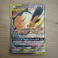 Pokemon TCG Eevee & Snorlax GX 066/095 SM9 Very Cool Collectable - Image 1