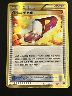 Pokemon TCG - Trainer's Mail 100/98 Gold Secret Rare Ancient Origins MP - Image 1