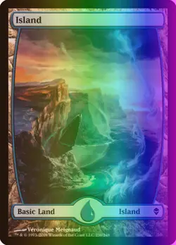 MTG Magic the Gathering Island (236/280) Zendikar LP FOIL - Image 1