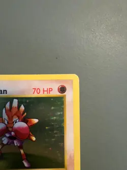 Pokemon Hitmonchan 1st Edition Holo Base Set Shadowless 007/102 MP - Image 4