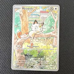 Pokemon Meowth 106/094 Illustration Rare Holo Me02 Phantasmal Flames 70HP EN - Image 1