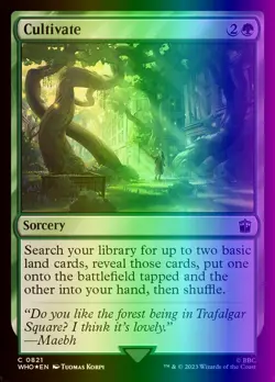 MTG Magic the Gathering Cultivate (821/1448) Doctor Who LP FOIL- SURGE - Image 1