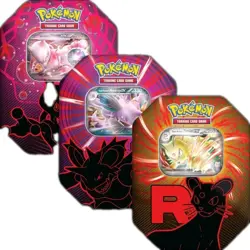Pokemon TCG: Team Rocket Tin (Mewtwo, Nidoking, Persian) - Sealed Case Of 6 - Image 1