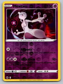 Mewtwo 059/159 Holo Rare Crown Zenith Pokemon Reverse Holo Near Mint - Image 1