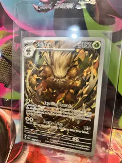 2024 Pokemon TEF EN Temporal Forces Shiftry 163/162 Ultra Rare Full Art Holo - Image 3