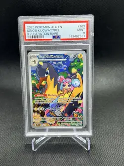 Pokemon Iono's Kilowattrel Sv09 Journey Together IR Holo EN 163/159 PSA 9 - Image 1