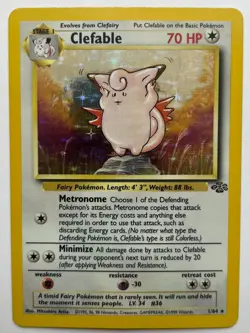 Pokemon TCG Clefable Jungle 1/64 Holo Unlimited Holo Rare - Image 1