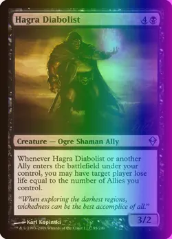 MTG Magic the Gathering Hagra Diabolist (95/280) Zendikar MP FOIL - Image 1
