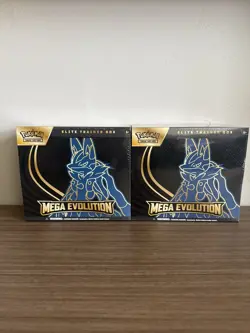 Pokemon TCG Mega Evolution - Lucario ETB Set - LOT of (2) NEW - Sealed - Image 1