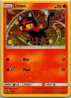 Litten - SM23 Holo Promo Sun & Moon Promo Pokemon Near Mint - Image 1