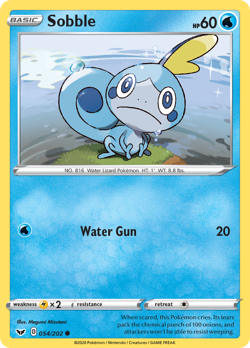 Sobble 054/202 Cosmos Holo Sword & Shield Pokemon NM/M - Image 1