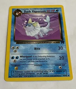 Pokemon Team Rocket Dark Jolteon & Dark Vaporeon 38/82 45/82 LP Lot - Image 3