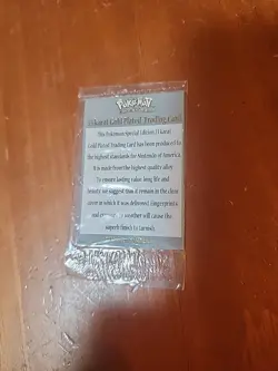 Certificate of Authenticity ONLY Pokemon 23k Gold-Plated Pikachu Sealed - Image 2